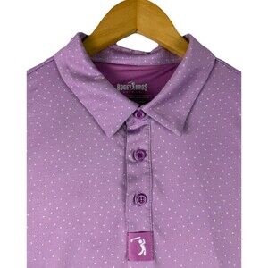 Bogey Bros Performance Golf Polo Men’s Tickleberry Tidbits Purple White Dots XL